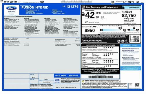 2020 Ford Fusion Hybrid SE