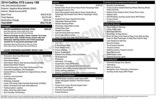 2014 Cadillac XTS Luxury