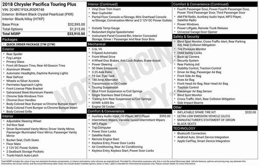 2018 Chrysler Pacifica Touring Plus
