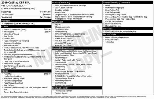 2019 Cadillac XT5 Base