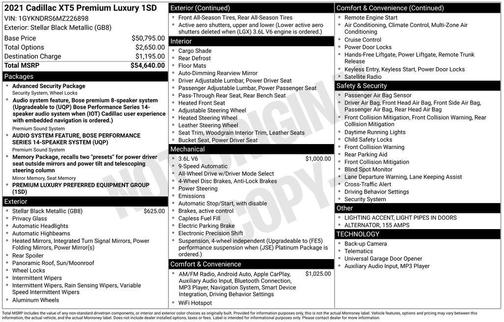 2021 Cadillac XT5 Premium Luxury
