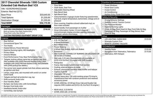2017 Chevrolet Silverado 1500 Custom