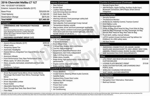 2016 Chevrolet Malibu 1LT