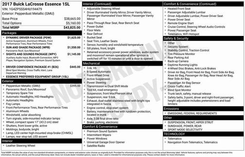 2017 Buick LaCrosse Essence
