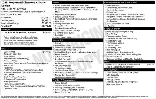2018 Jeep Grand Cherokee Altitude
