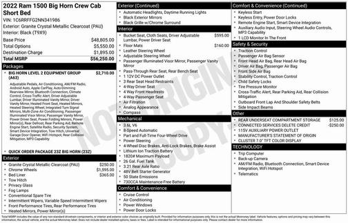 2022 RAM 1500 Big Horn