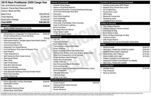 Flame Red Clearcoat 2019 RAM ProMaster 2500 High Roof