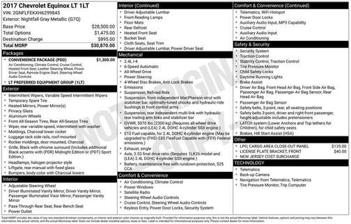 Nightfall Gray Metallic 2017 Chevrolet Equinox LT