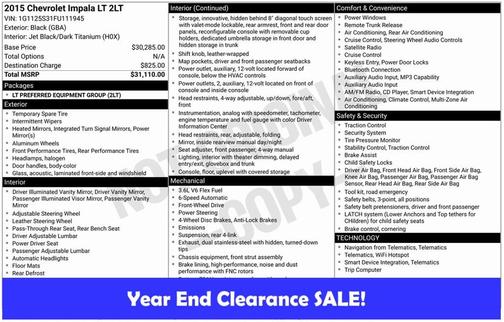 2015 Chevrolet Impala 2LT