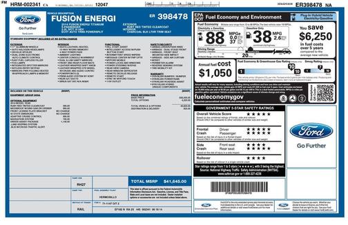 Ruby Red Metallic 2014 Ford Fusion Energi Titanium