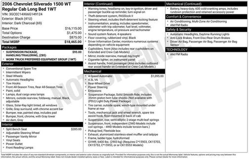 2006 Chevrolet Silverado 1500 W/T