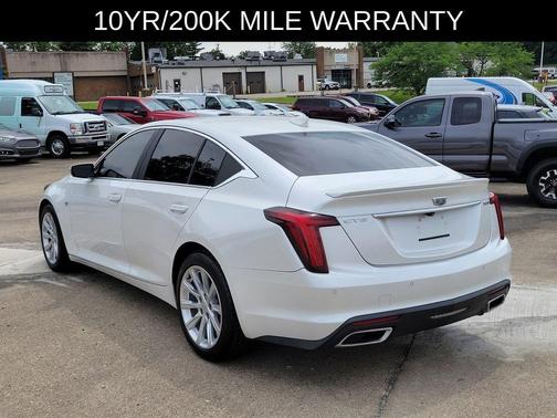 Crystal White Tri-Coat 2022 Cadillac CT5 Luxury RWD