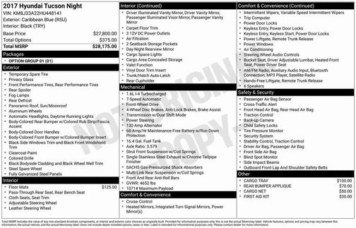 2017 Hyundai TUCSON Night