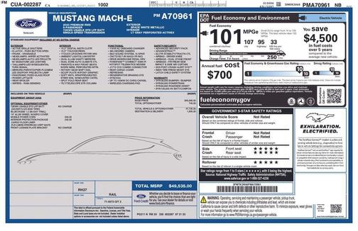 White Metallic 2023 Ford Mustang Mach-E Premium