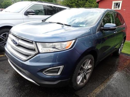 Blue 2018 Ford Edge Titanium