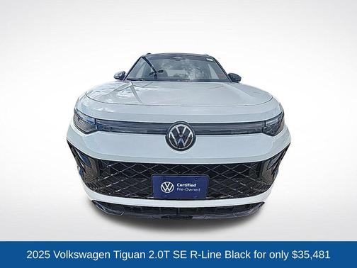 Opal White W/Black Roof 2025 Volkswagen Tiguan 2.0T SE R-Line Black