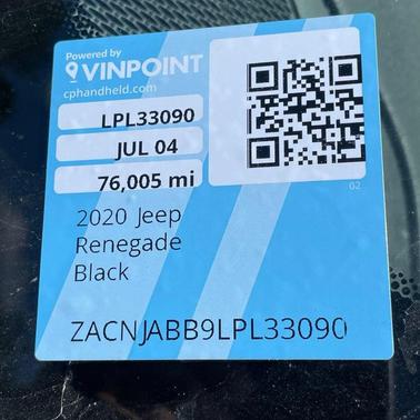 Black 2020 Jeep Renegade Latitude
