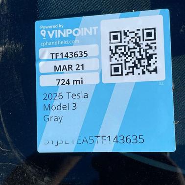 2026 Tesla Model 3 Standard Range