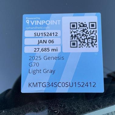 2025 Genesis G70 2.5T RWD