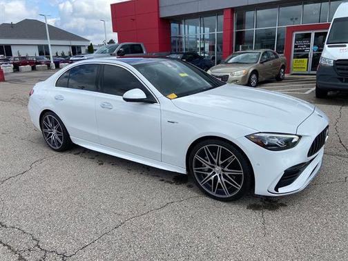 MANUFAKTUR Moonlight White Metallic 2023 Mercedes-Benz AMG C 43 4MATIC