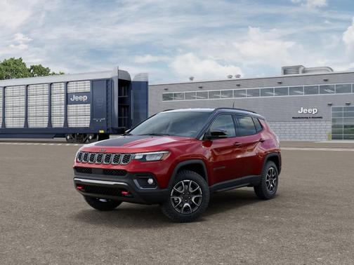Red 2026 Jeep Compass Trailhawk
