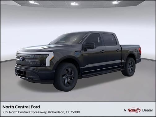 Agate Black Metallic 2025 Ford F-150 Lightning Flash