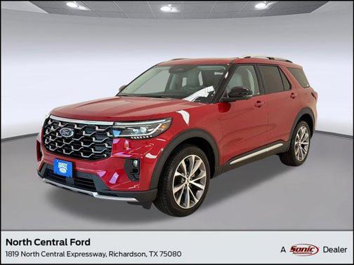 Rapid Red Metallic Tinted Clearcoat 2025 Ford Explorer Platinum