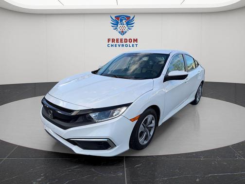 Platinum White Pearl 2020 Honda Civic LX