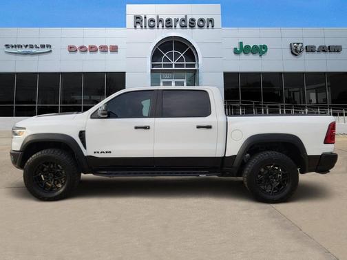 Bright White Clearcoat 2025 RAM 1500 RHO Crew Cab 4x4 5'7' Box