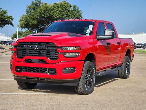Flame Red Clearcoat 2026 RAM 2500 Black Express Crew Cab 4x4 6'4' Box