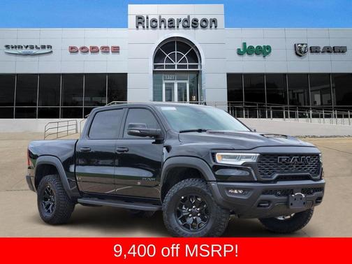Diamond Black Crystal Pearlcoat 2026 RAM 1500 RHO Crew Cab 4x4 5'7' Box