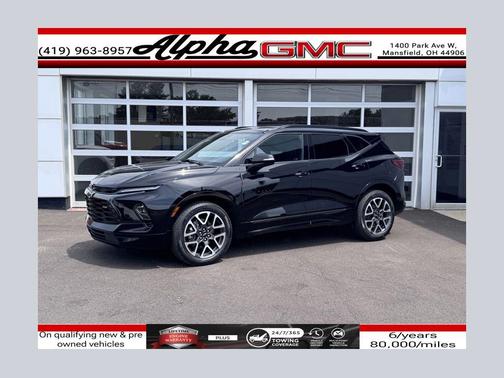 Black 2025 Chevrolet Blazer RS
