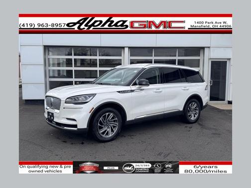Pristine White Metallic Tri-Coat 2023 Lincoln Aviator Standard AWD