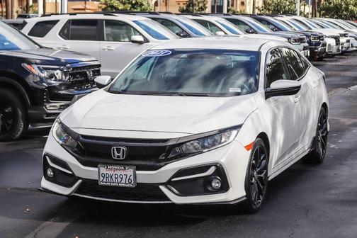 Platinum White Pearl 2021 Honda Civic Sport
