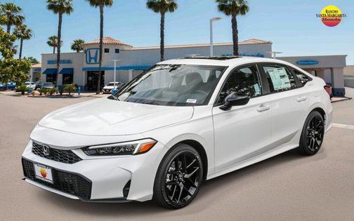 Platinum White Pearl 2026 Honda Civic Hybrid Sport