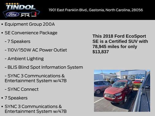 2018 Ford EcoSport SE