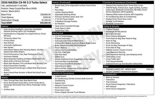 2026 Mazda CX-90 3.3 Turbo S