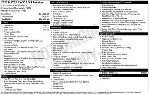 2025 Mazda CX-50 2.5 S Premium Package