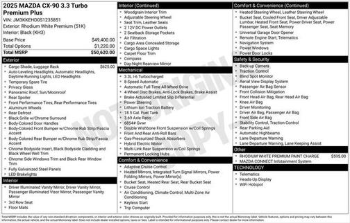 2025 Mazda CX-90 3.3 Turbo Premium Plus