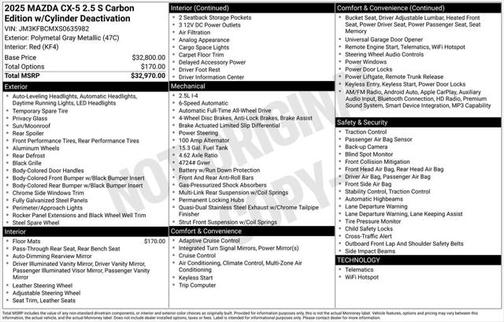 2025 Mazda CX-5 Carbon Edition