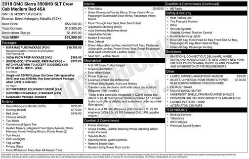2018 GMC Sierra 3500 SLT