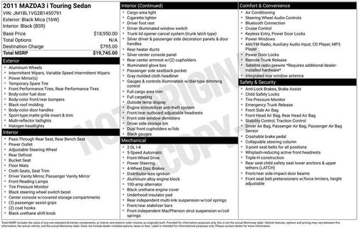 2011 Mazda Mazda3 i Touring