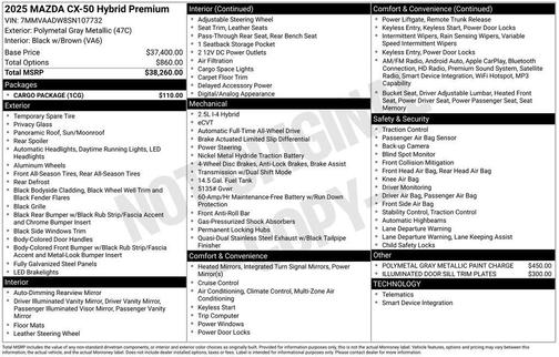2025 Mazda CX-50 Hybrid Premium Package