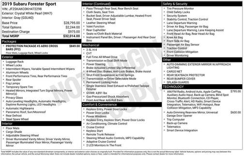 2019 Subaru Forester Sport