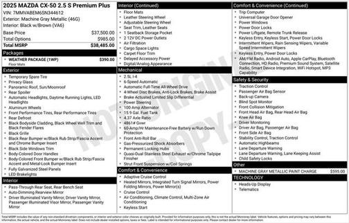 2025 Mazda CX-50 2.5 S Premium Plus Package