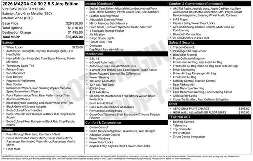 2026 Mazda CX-30 2.5 S
