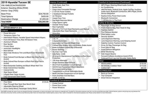 2019 Hyundai TUCSON SE