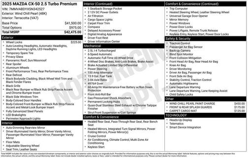 2025 Mazda CX-50 2.5 Turbo Premium Package