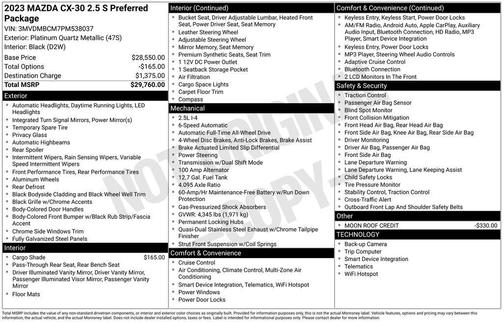 2023 Mazda CX-30 2.5 S Preferred Package