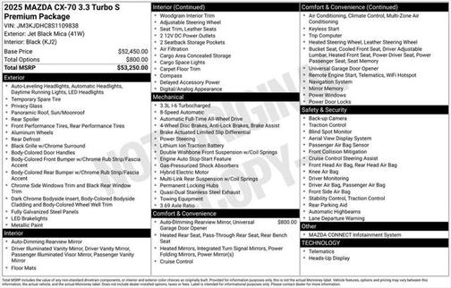 2025 Mazda CX-70 3.3 Turbo S Premium